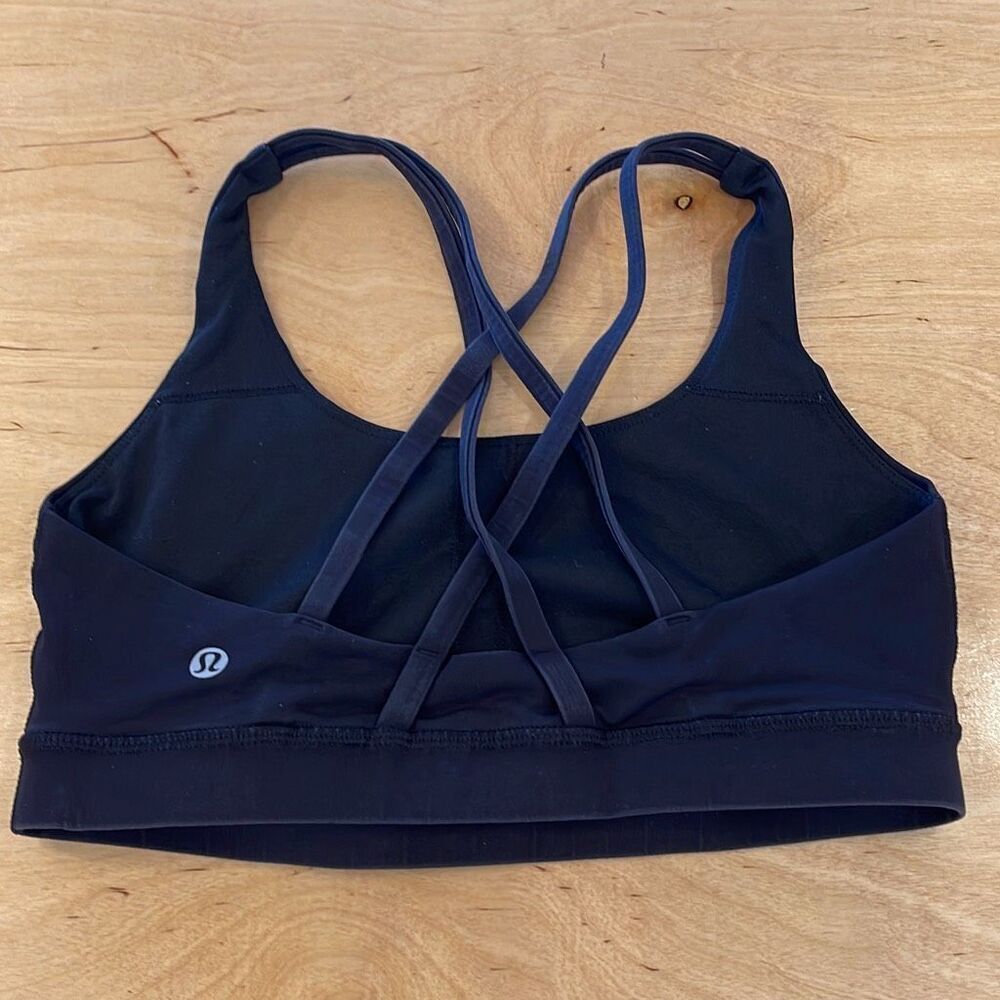 Lululemon‎ soul cycle Los Angeles skull energy sports bra Size 8 Black - Picture 2 of 4